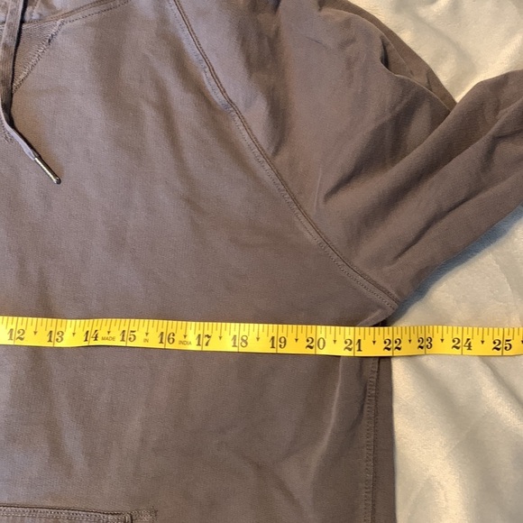 Mens American giant size large gray distressed basic hoodie made in USA 56913 - Picture 8 of 9